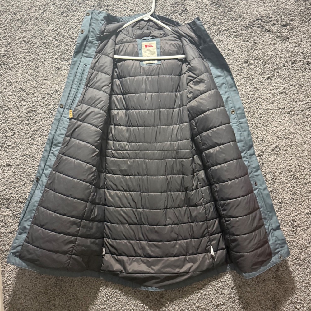 Fjallraven Kiruna Padded Parka Women S Blue Excellent G-1000 Insulated - Picture 4 of 7